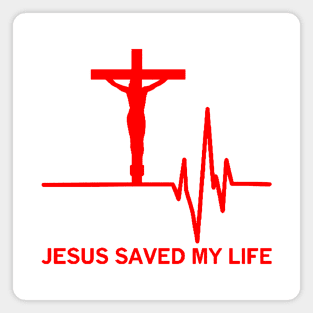 Jesus Saved My Life Religious Christian Magnet